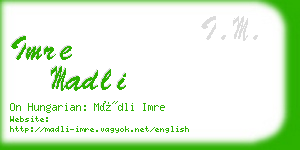 imre madli business card